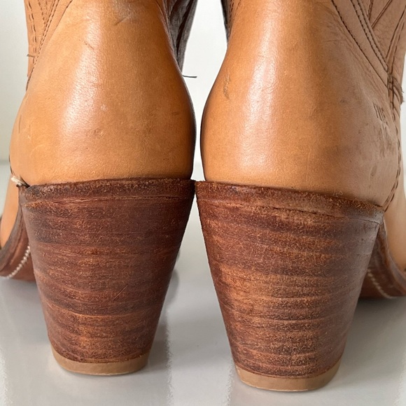 Vintage Frye Camel Coastal Cowgirl Southwest Boots Size 7.5 Narrow - Picture 8 of 16